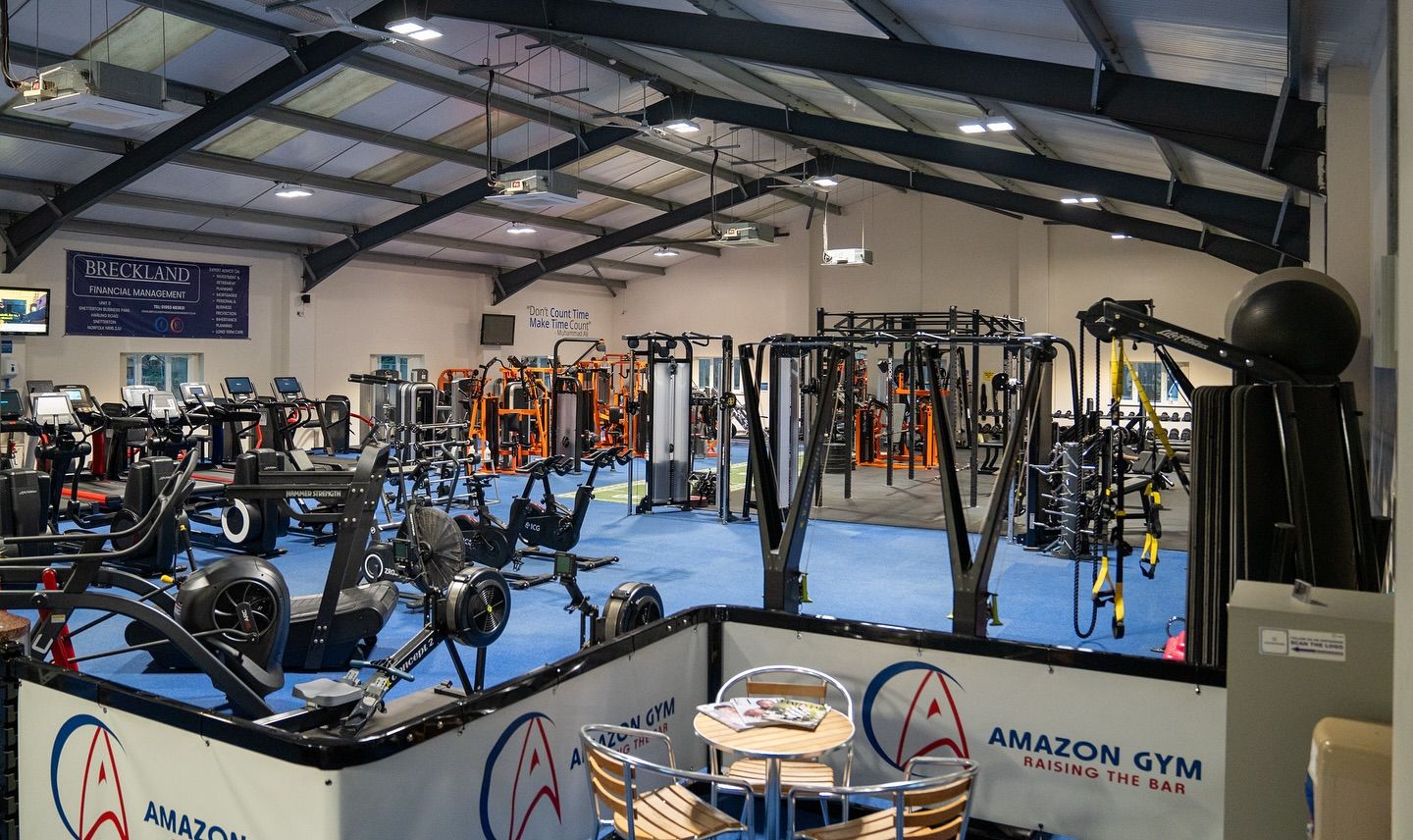 The Amazon Gym training floor in Shropham, Norfolk, a Qevero website client